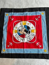 Vintage Disney's Mickey Mouse Yacht Club Bandana Scarf Wall Hanging Mat USA