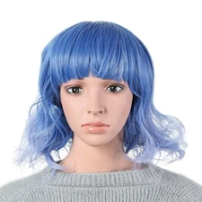 OneDor 13" Short Curly Lolita Cosplay  Hair Bob Full Head wig