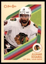 Jujhar Khaira 2023-24 O-Pee-Chee Retro #499 Chicago Blackhawks