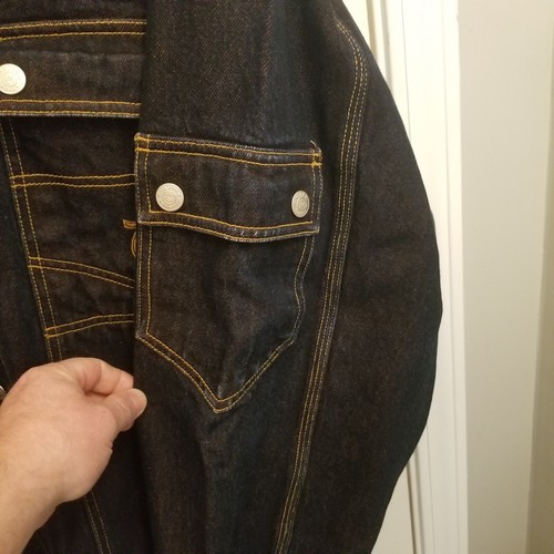 Avirex Dark Wash Denim Trucker Jacket VINTAGE Y2K MEN Size XXL 2XL - Picture 7 of 20