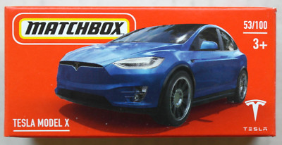 Matchbox Power Grabs Tesla Model X blaumetallic Neu/OVP MBX Elektroauto SUV Auto