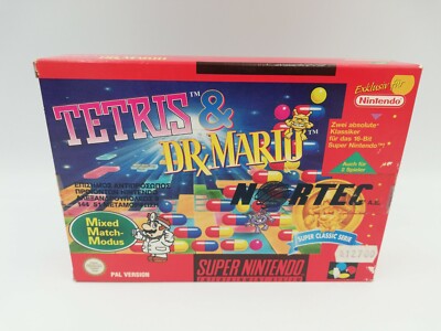 Super Nintendo SNES Tetris & Dr. Mario PAL Version - German Edition Box - New