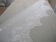 Vintage Heritage Lace, New Old Stock, Teatime, Teapot Mantle Scarf 20 x 96" Ecru