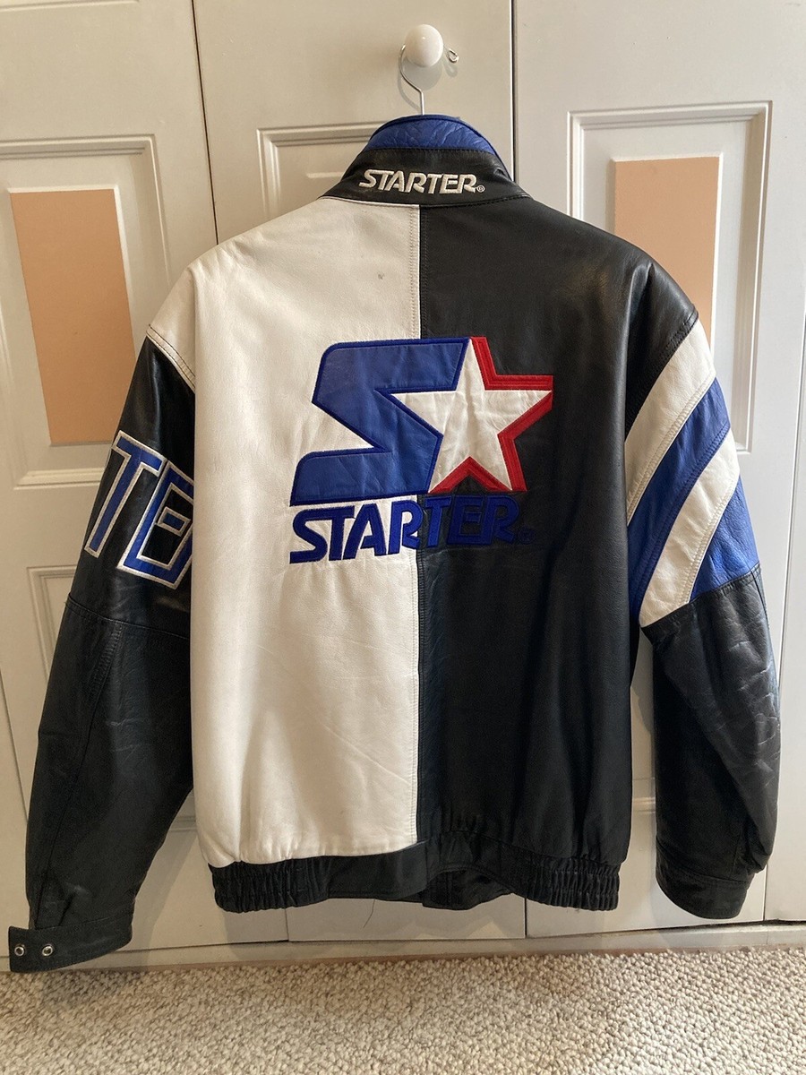 Vintage Leather Colorblock 90's Starter Jacket, Size XL | eBay Vintage Leather Colorblock 90's Starter Jacket, Size XL | eBay