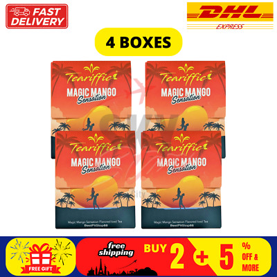 4 Box Teariffic Magic Mango Sensation Sexual Men Herb Energy Coffee DHL EXPRESS