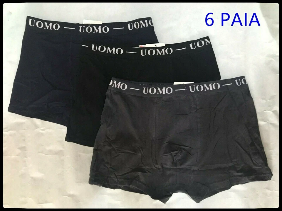 Stock 6 paia BOXER uomo pack mutande in cotone elasticizzato vari colori - Immagine 3 di 4