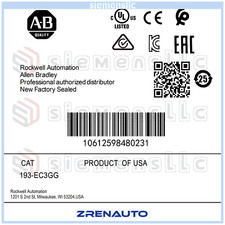 193-EC3GG AB Overload Relay  Spot Goods UPS Express 193EC3GG GQY0