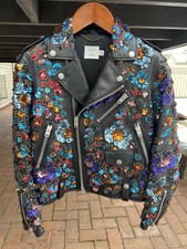 Coach 1941 X Rodarte Leather Sequins Moto Jacket Size 4 Retail $3500 Nwot