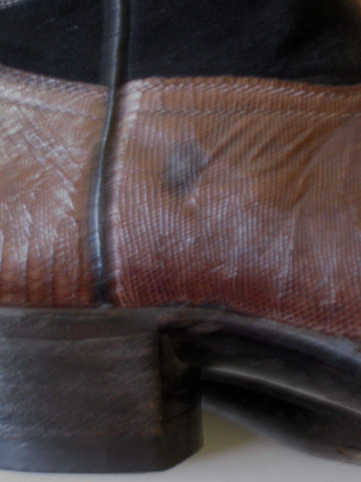 LARRY MAHAN MAHAN MAHAN BROWN LIZARD & BLACK SUEDE WOMENS COWBOY BOOTS SIZE 7 MEDIUM 28da47 LARRY MAHAN MAHAN MAHAN BROWN LIZARD & BLACK SUEDE WOMENS COWBOY BOOTS SIZE 7 MEDIUM 28da47