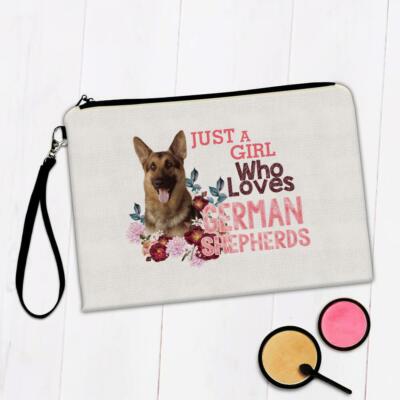 Gift Makeup Bag : Just a Girl Who Loves German Shepherd Dog Canine