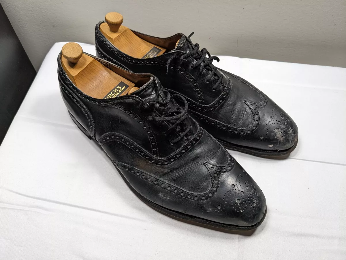 Chaussures anglaises c l bres Churchs hommes cuir noir bout d aile brogues US 13