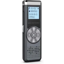 Digital 64GB Voice Recorder MP3 Rechargeable Dictaphone Voice Activation Meeting