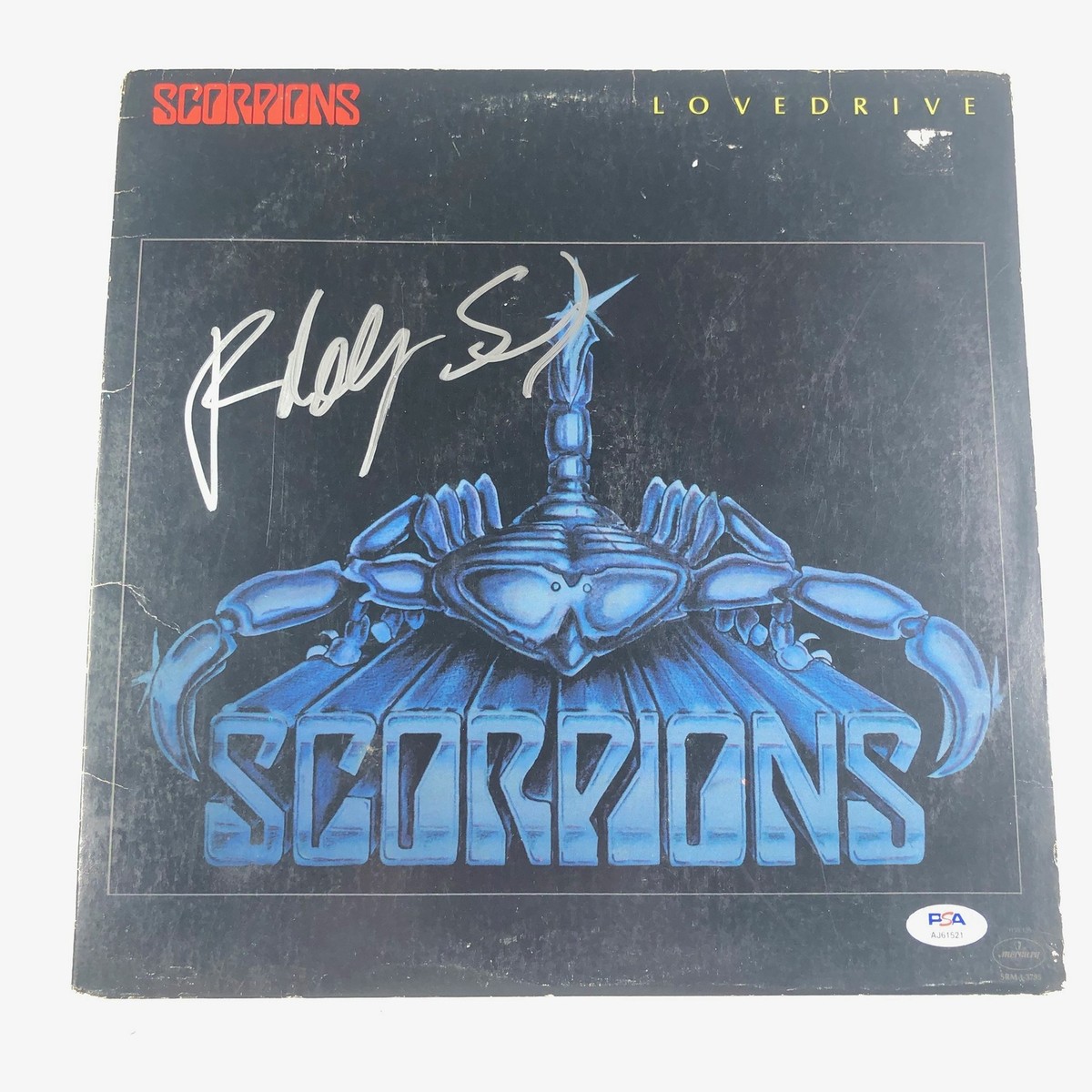 スリヴァーの女王　英語　サインド　Ron Spencer氏　アーティストサイン RUDOLF SCHENKER Scorpions signed Lovedrive LP Vinyl PSA/DNA Album