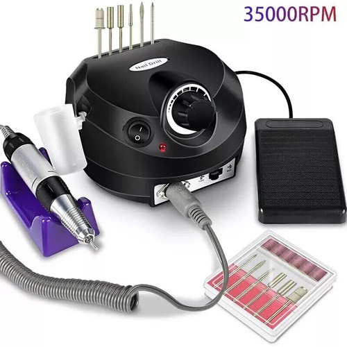 Taladro de uñas eléctrico máquina pulidora uñas arte manicura set cortador pedicura kit - Imagen 60 de 60