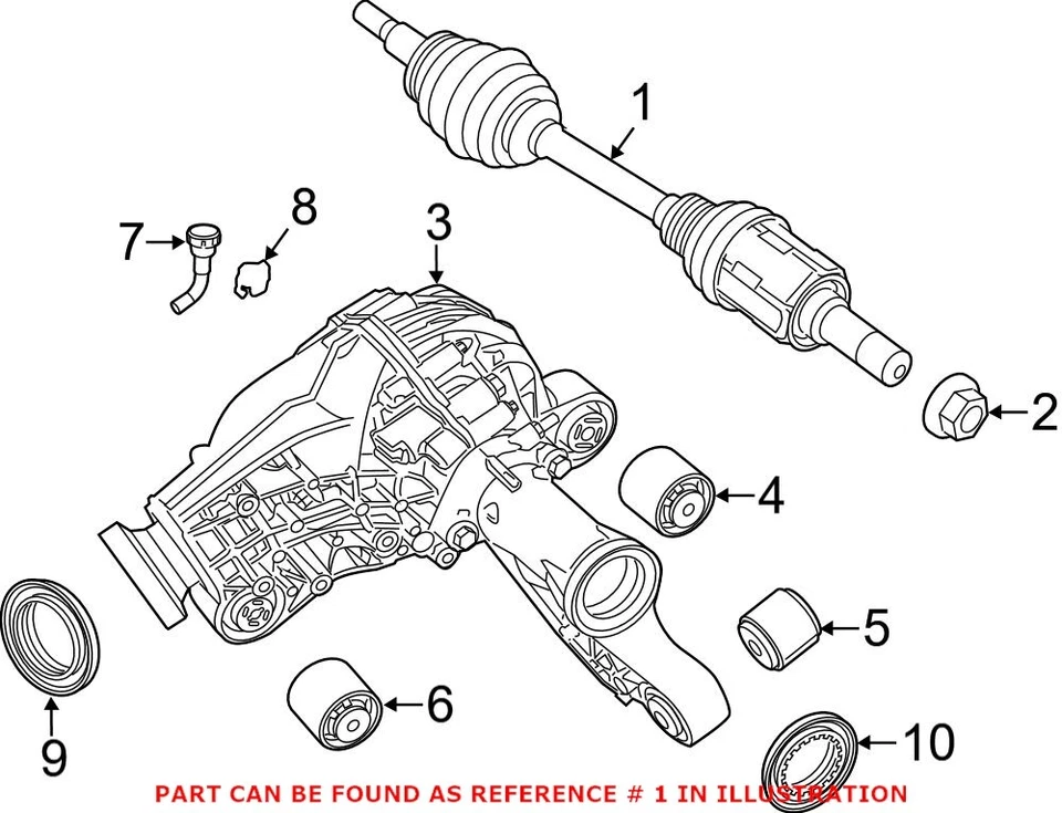 Genuine OEM Mopar Front Driver Left CV Axle Assembly For Jeep Grand Cherokee - Image 2 of 3