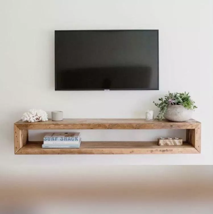 Floating Shelf Tv Wall Accent Wall Behind Tv Wooden Tv Stand