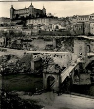 LD358 Original Photo ALCAZAR OF TOLEDO SPAIN PUENTE DE ALCANTARA ARCH BRIDGE