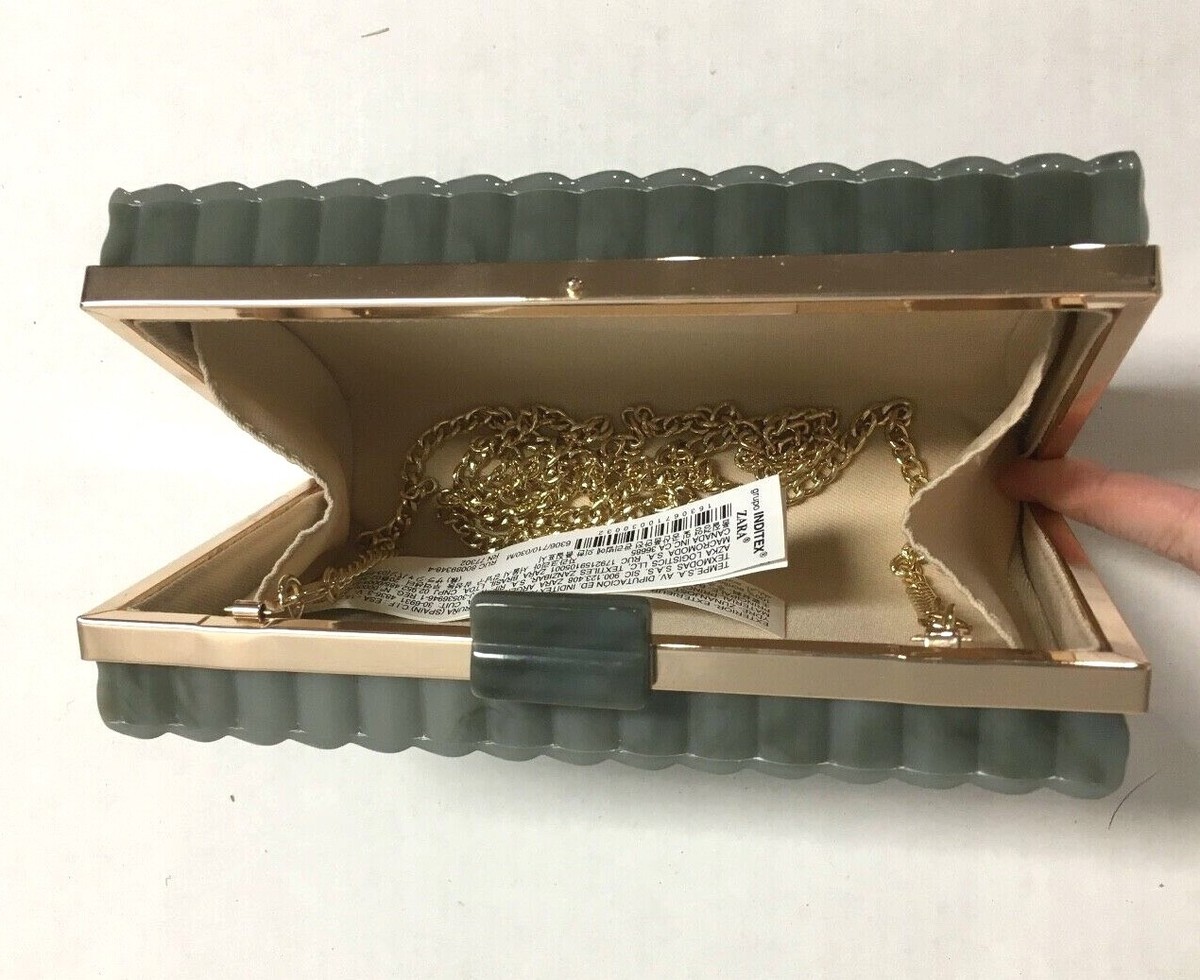 zara clutch acrylic