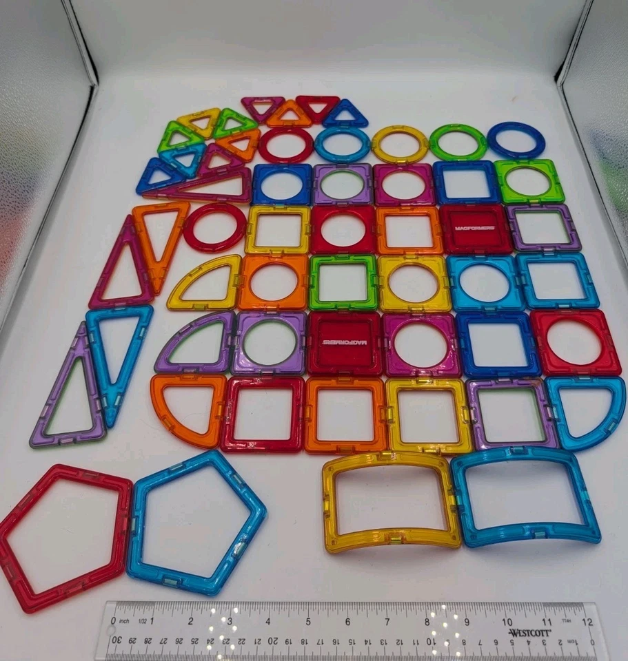Magnet Tiles Magformers Winning Building Magnetic Toy Set Of 55 - Image 2 of 4