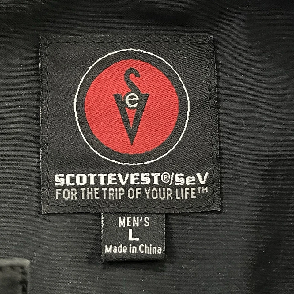 SCOTTEVEST SeV Travel Vest Mens Large TEC Black Tactical Multi Pocket Utility - Image 4 of 4