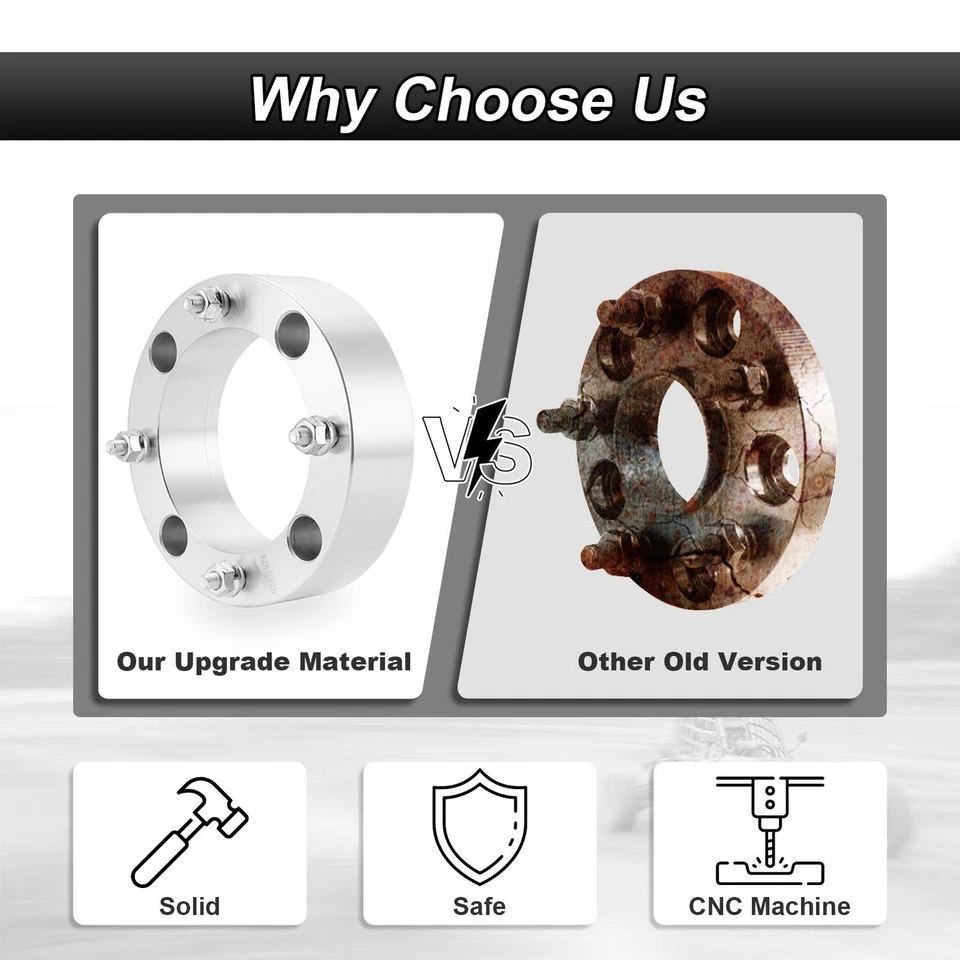 Separadores de rueda de 2" para Polaris Sportsman 335 400 500 4 piezas 4x156 mm 3/8-24 rosca Foto 2 de 4