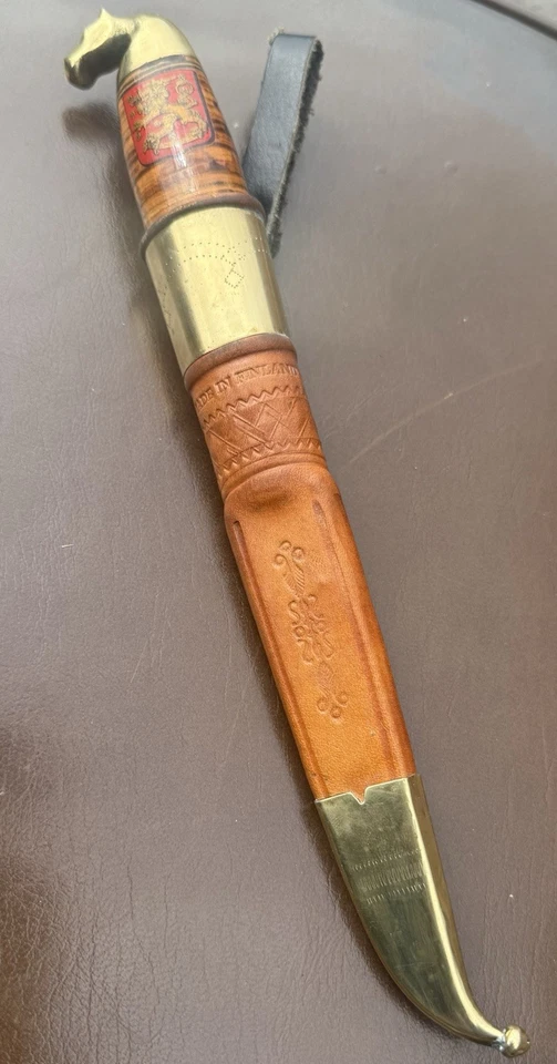 IISAKKI JARVENPAA PUUKKO KAUHAVA HORSE HEAD KNIFE SHEATH FINLAND - image 4 of 4