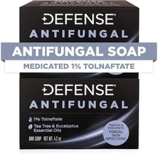 Defense Soap - Antifungal Medicated Bar Soap, 4 Ounce Bar - 2-PACK