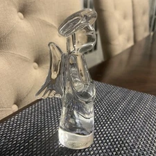 Vintage Toscany Collection Lead Crystal Clear Angel Figurine 7”