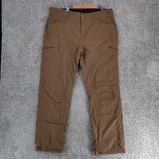 Eddie Bauer First Ascent Pro Guide Pants Men  s 38x32 Brown Lined Outdoor Hiking