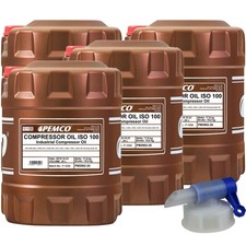 4x PEMCO 20 litrów Compressor Oil ISO 100 Olej sprężarkowy Olej sprężarkowy