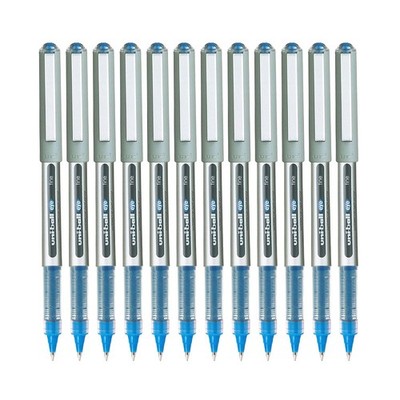 12 - UNI-BALL VISION Stifte - FEIN 0,7 mm Tintenroller - blaue TINTE - GROSSP...