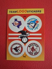 1991 Fleer Team Logo Stickers Red Sox, Blue Jay's, Rangers And Orioles