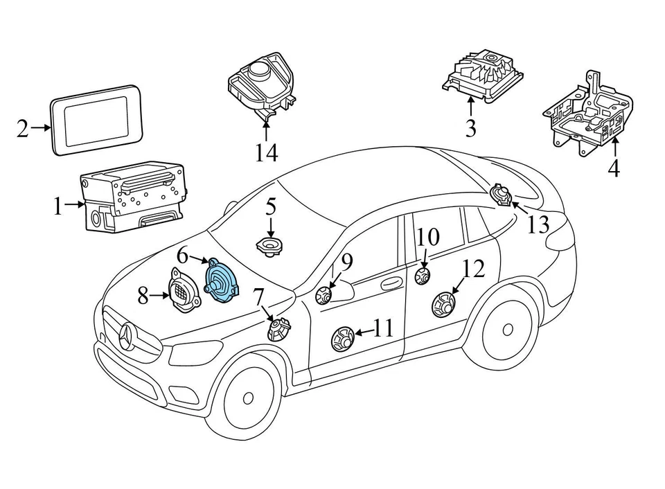 2017-2018 MERCEDES-BENZ E43 AMG - Front Right Speaker / Woofer 2058201602 - Image 3 of 4