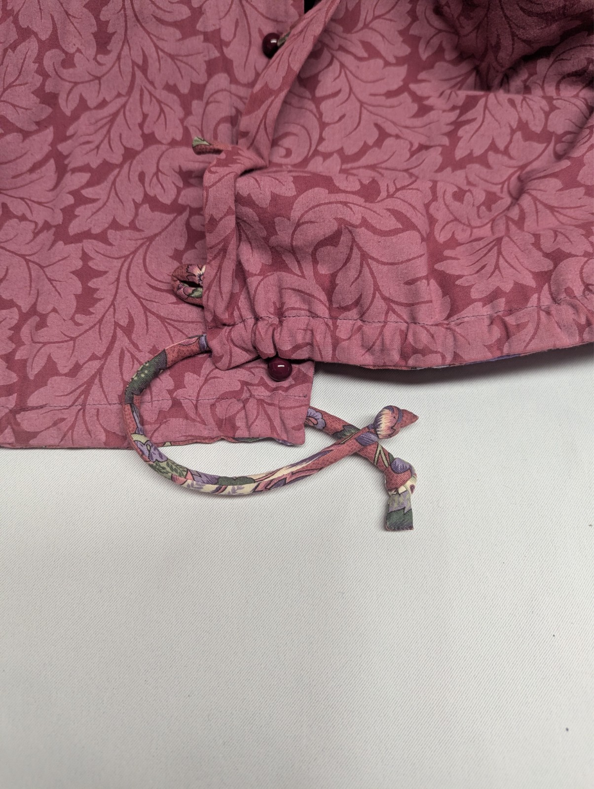 Vtg Reversible Patchwork Quilted Purple Jacket Si… - image 5