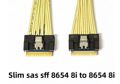  Slim SAS SFF-8654 8i to 8x straight-head U.2 NVME data cable 80CM 2.6ft