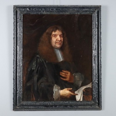 Antikes Gemälde John Greenhill Attr. Öl auf Leinwand XVII Jhd Originell