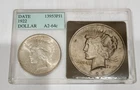 1922 No Mint Mark Peace Silver Dollar 90% Silver Accugrade -65