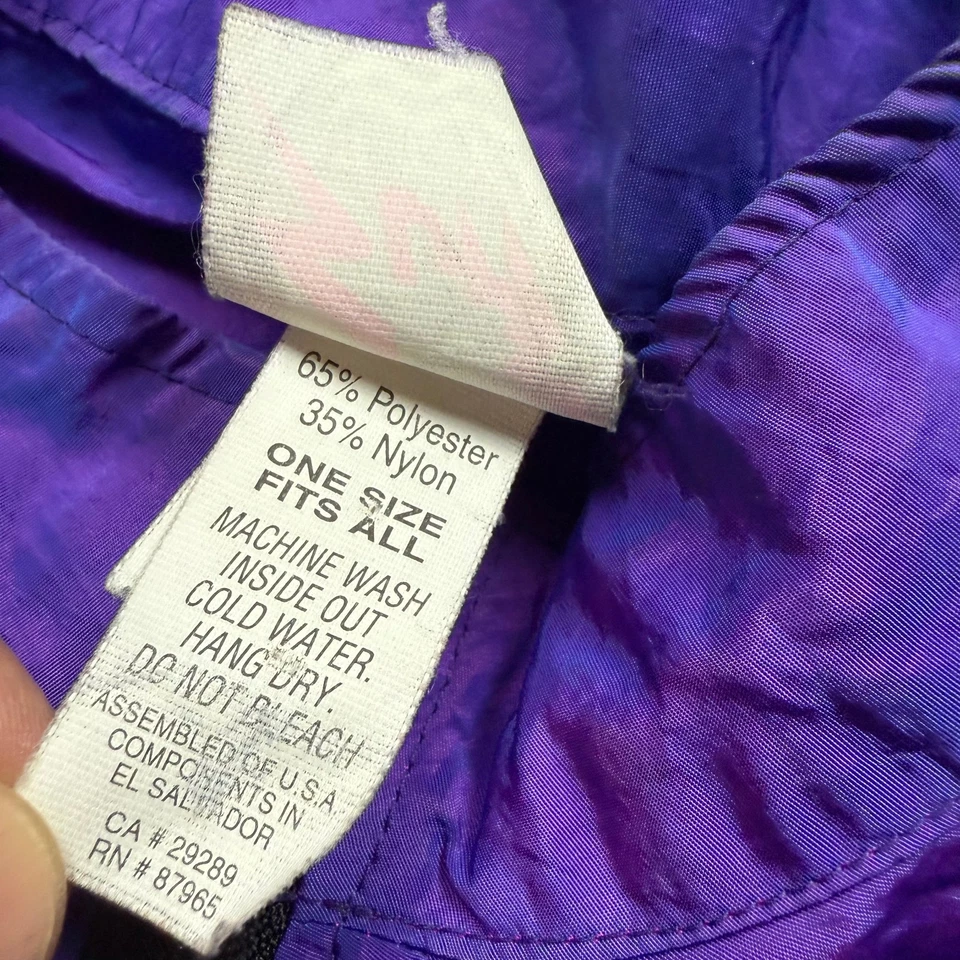 Vintage Surf Style Windbreaker Jacket 90s Iridescent 1/2 Zip Pullover L one size - Image 4 of 4