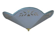 Vintage Uplighter Blue Cut Out Detail Ceiling Light Shade Diameter 16"