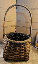 VINTAGE WOVEN WICKER BASKET 15"