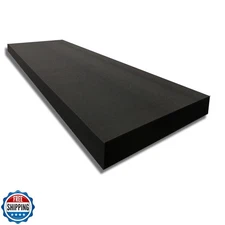 FoamTouch 1" Thick x 24" Wide x 96" Long Charcoal High Density Foam, Charcoal