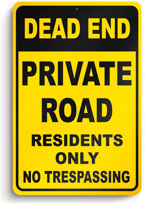 No Trespassing Dead End Sign   Durable 8x12 Aluminum for Property, Easy Install