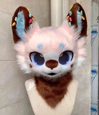 Fursuit Husky Fox Mascot (head) Halloween Party Fur Cosplay
