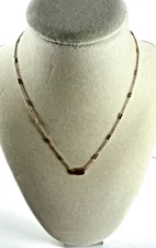 NOS Kendra Scott Dainty Pendant Necklace 14k Rose Gold Plated Engravable