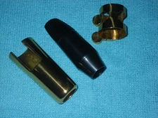 EASTERN MUSIC SOPRANO SAXOPHONE MOUTHPIECE + BRASS CAP & LIGATURE - SELMER STYLE