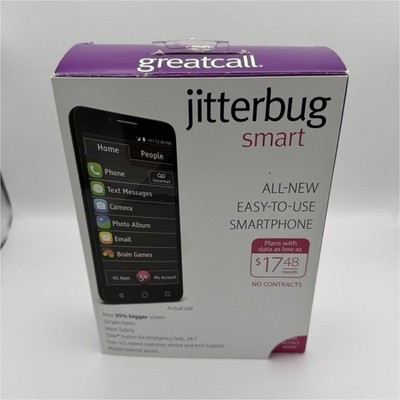 GreatCall Jitterbug Smart Black Touchscreen Smartphone Rear & Front Cameras