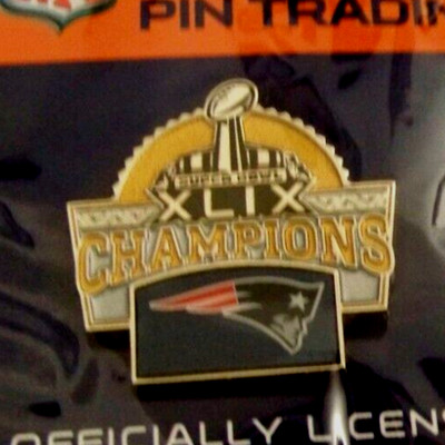 2015 SB Super Bowl 49 XLIX Champions NE New England Patriots dated pin champs w2