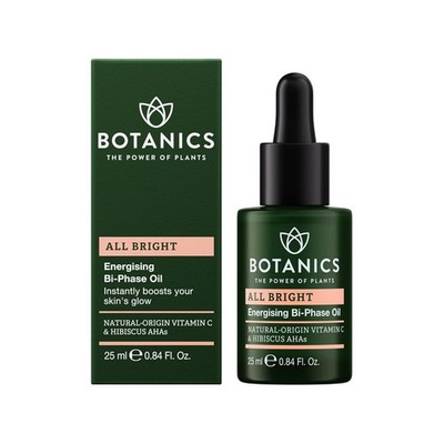 Botanics All Bright Energising Bi-Phase Oil  Facial Oil  0.84 oz / 25 ml