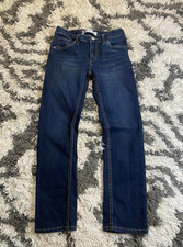 Levi's Boys 511 Slim Jeans Blue Medium Wash Adjustable Waist Size 12 Denim