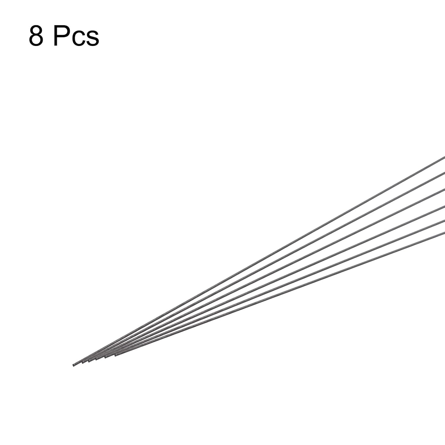 MECCANIXITY Carbon Fiber Rod, 1.5mm x 300mm Rod x 300mm, black 